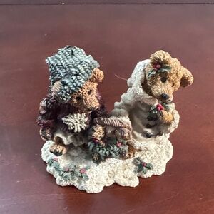 Vintage 1994 The Boyd’s Collection Charming Bear Figurine with Winter Attire.